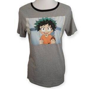 MY HERO ACADEMIA BABY DEKU GRAY T-SHIRT SZ.M EUC